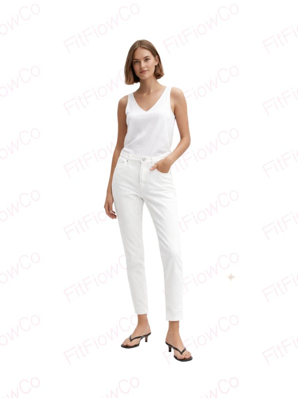 LOFT White Curvy Skinny Jeans Size 6 High Rise Stretch Ankle 27” Inseam